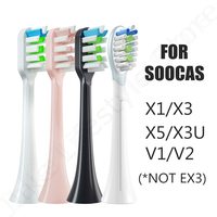3-5 sztuk szczotka wymienna głowica do Soocas X3 Oclean X Mijia T100 T300 T500 elektryczna szczoteczka ultradźwiękowa Soocare dysze 3